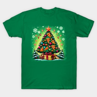 Christmas - Merry Pizzamas, Christmas Pizza. Family matching T-shirt, pjama T-Shirt T-Shirt